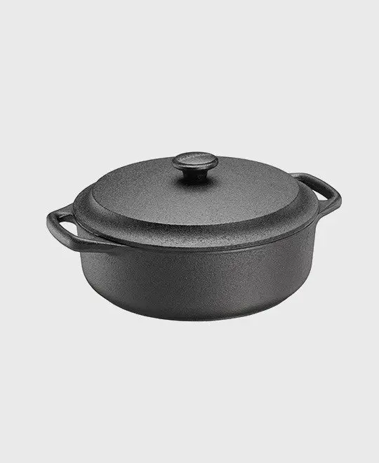 Gusseisen rund Kasserolle 3 L with Gusseisen lid