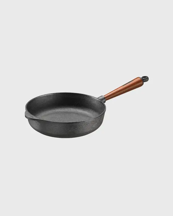 Traditional Gusseisen Tiefe Pfanne 25 cm