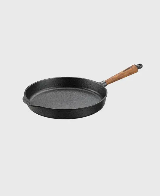 Walnuss Gusseisen Tiefe Pfanne 30 cm