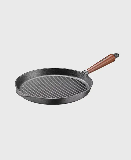 Traditional Gusseisen Grillpfanne 28 cm