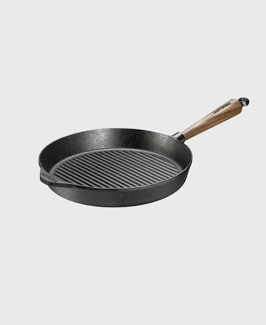 Walnuss Gusseisen Grillpfanne 28 cm