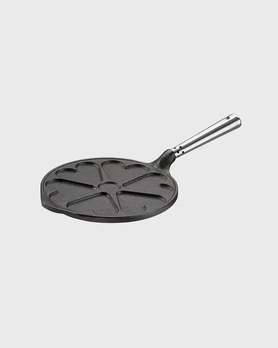 Professional Gusseisen Herz-Pfannkuchenpfanne 23 cm