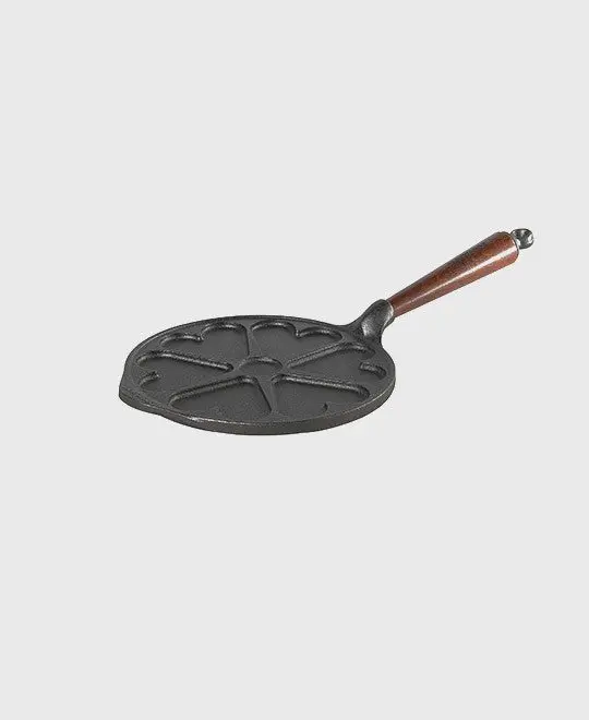 Traditional Gusseisen Herz-Pfannkuchenpfanne 23 cm