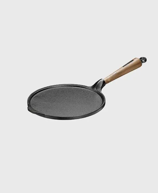 Walnuss Gusseisen Pfannkuchenpfanne 23 cm